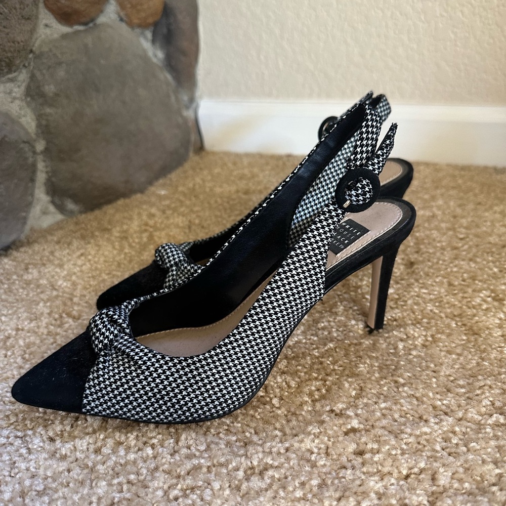 Black and white heels, 6.5